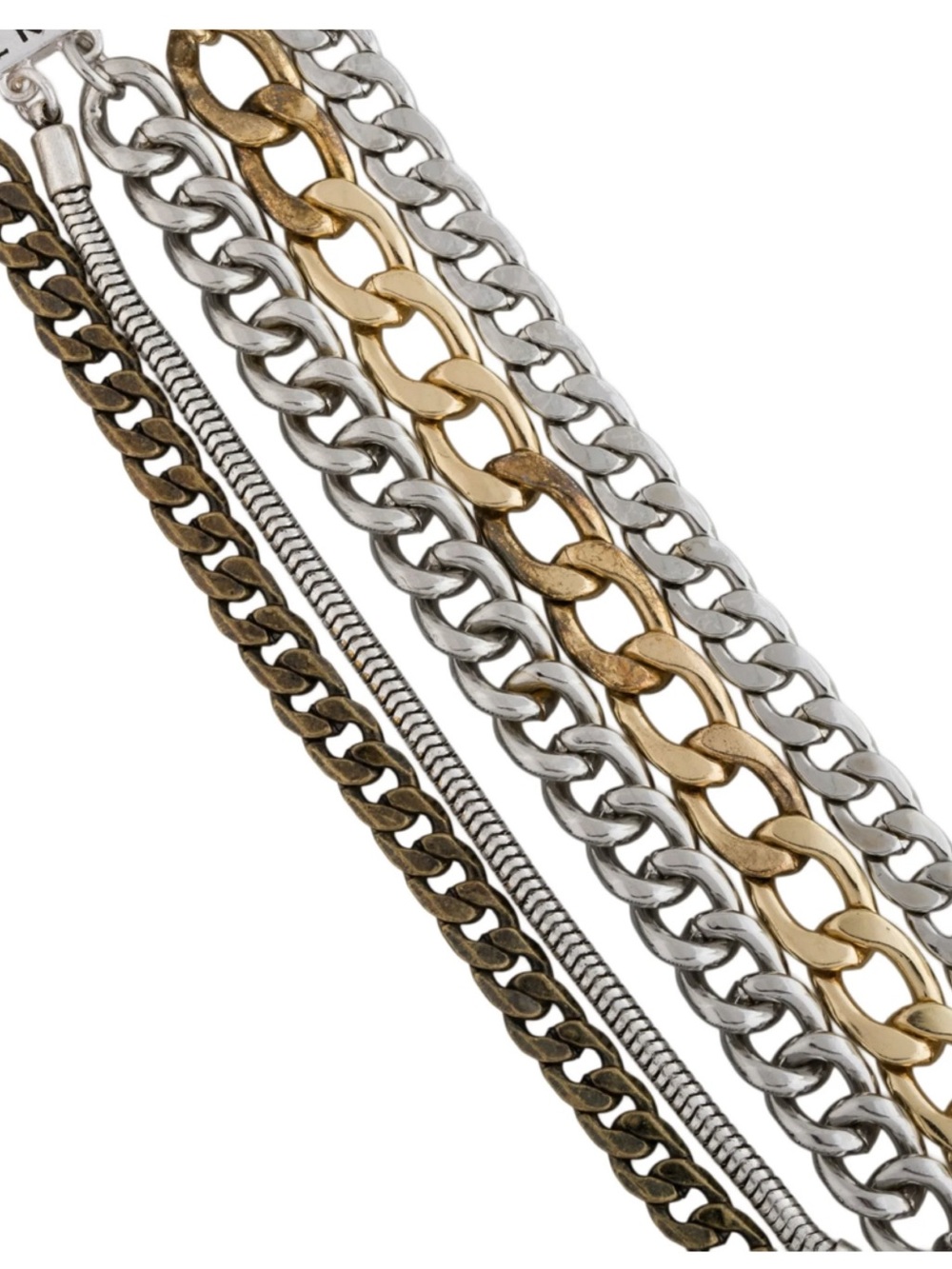 Jenny Bird Two-Tone Layered Chain Bracelet in Gold and Silver
